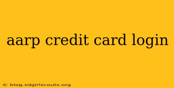 aarp credit card login