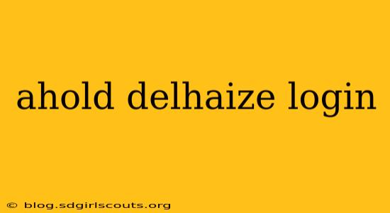 ahold delhaize login