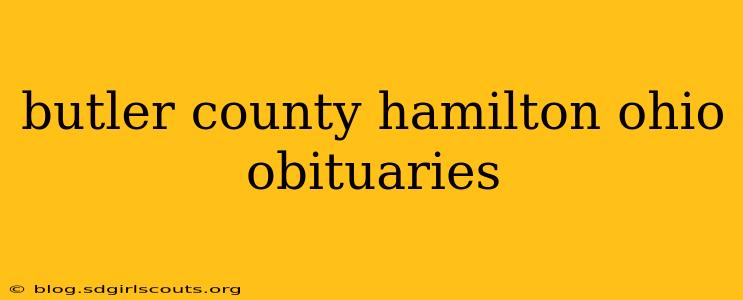 butler county hamilton ohio obituaries