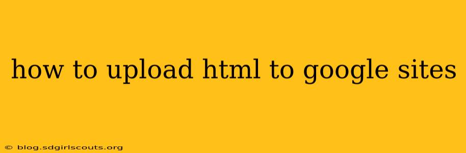how to upload html to google sites