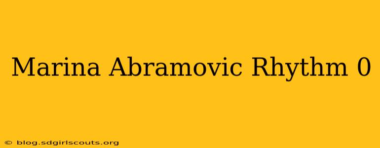 Marina Abramovic Rhythm 0