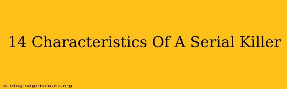 14 Characteristics Of A Serial Killer