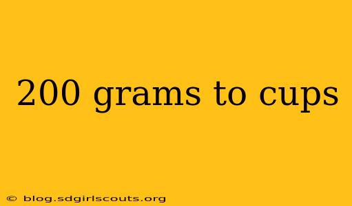 200 grams to cups