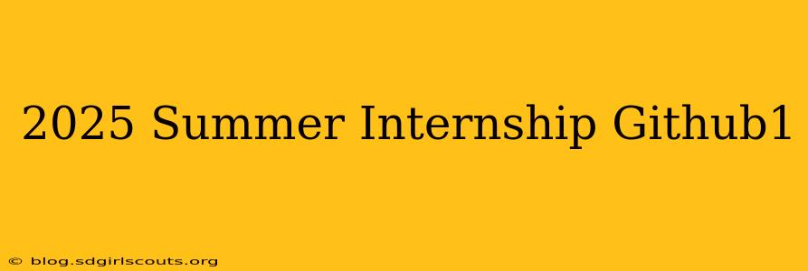 2025 Summer Internship Github1