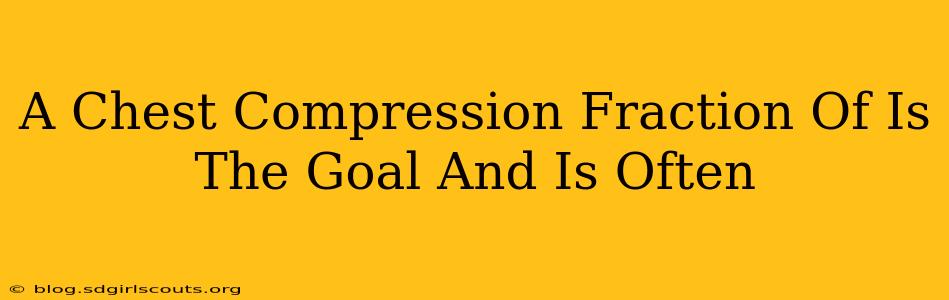 A Chest Compression Fraction Of Is The Goal And Is Often