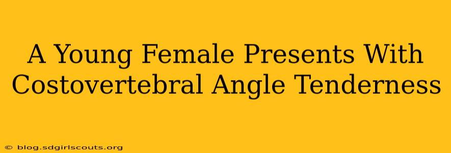 A Young Female Presents With Costovertebral Angle Tenderness