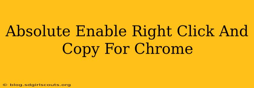 Absolute Enable Right Click And Copy For Chrome