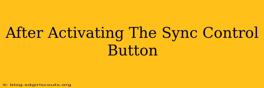 After Activating The Sync Control Button