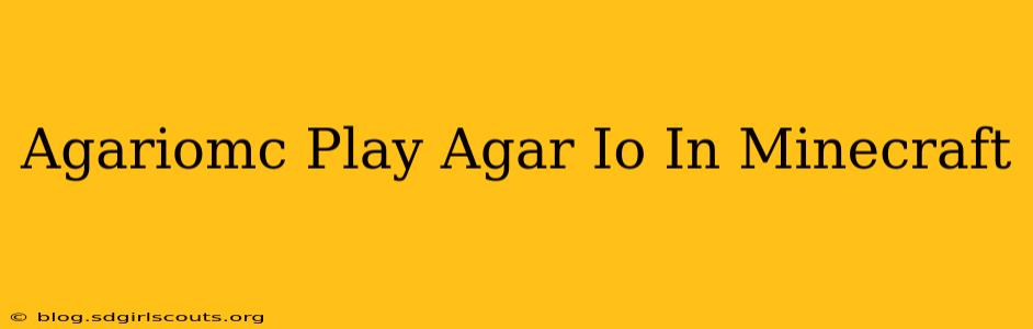 Agariomc Play Agar Io In Minecraft