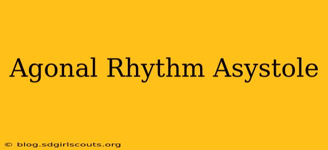Agonal Rhythm Asystole