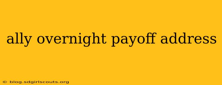 ally overnight payoff address