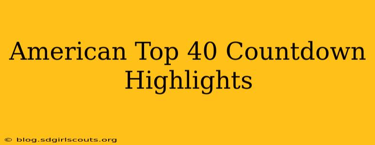 American Top 40 Countdown Highlights