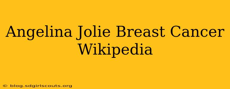 Angelina Jolie Breast Cancer Wikipedia