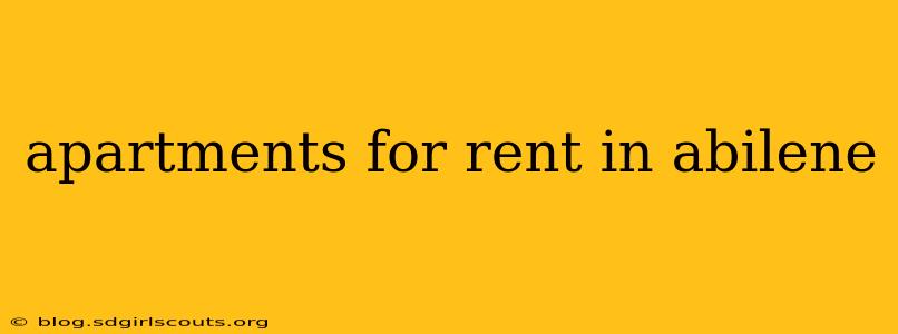 apartments for rent in abilene