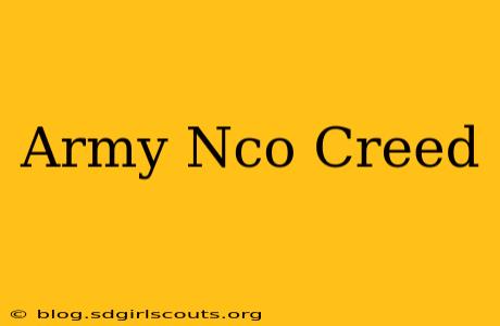 Army Nco Creed