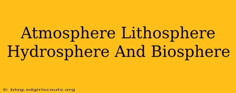 Atmosphere Lithosphere Hydrosphere And Biosphere