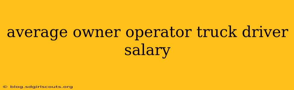 average owner operator truck driver salary