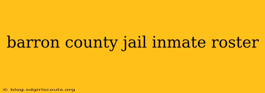 barron county jail inmate roster