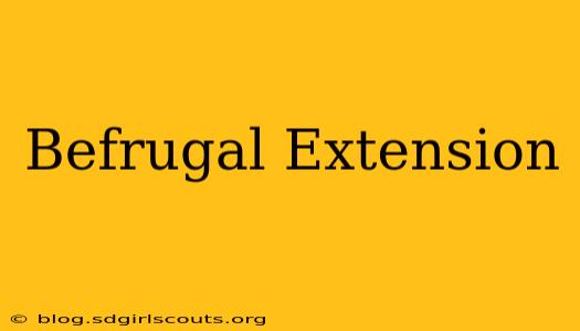 Befrugal Extension