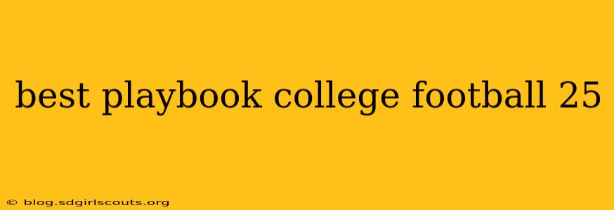 best playbook college football 25
