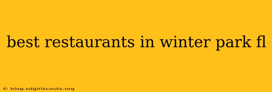 best restaurants in winter park fl