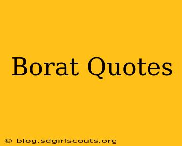 Borat Quotes