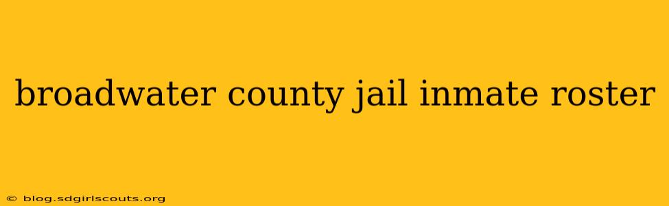 broadwater county jail inmate roster