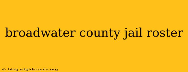 broadwater county jail roster