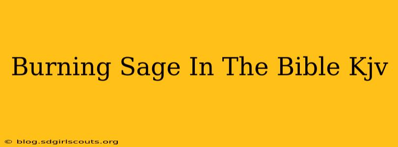 Burning Sage In The Bible Kjv