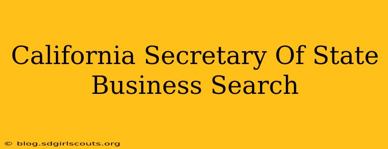 California Secretary Of State Business Search