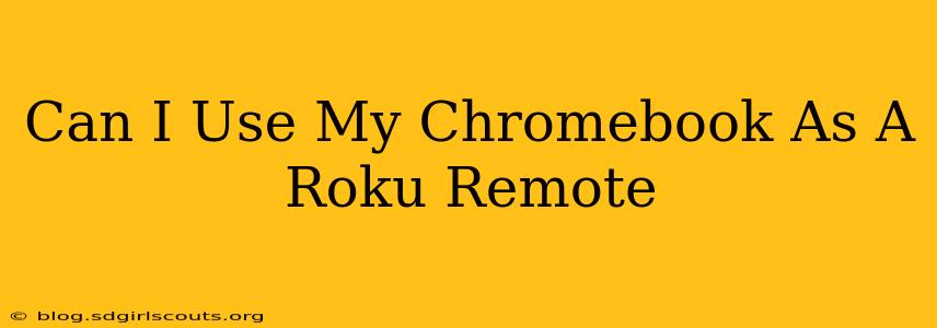 Can I Use My Chromebook As A Roku Remote