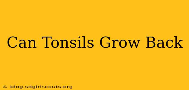 Can Tonsils Grow Back