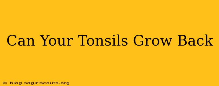 Can Your Tonsils Grow Back