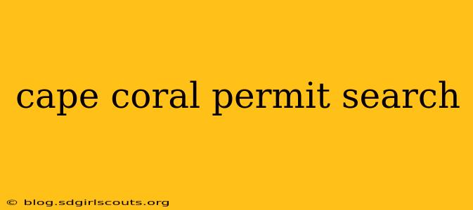 cape coral permit search