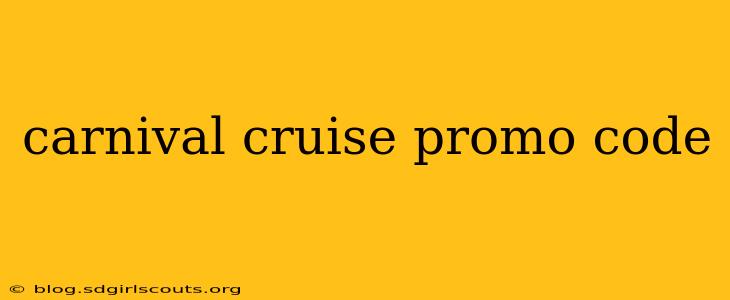 carnival cruise promo code