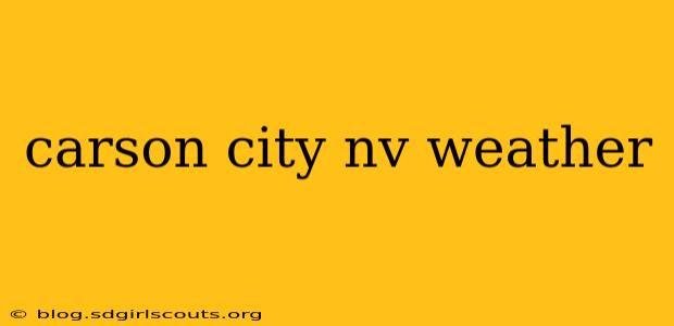 carson city nv weather