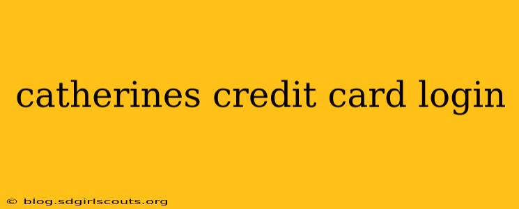 catherines credit card login