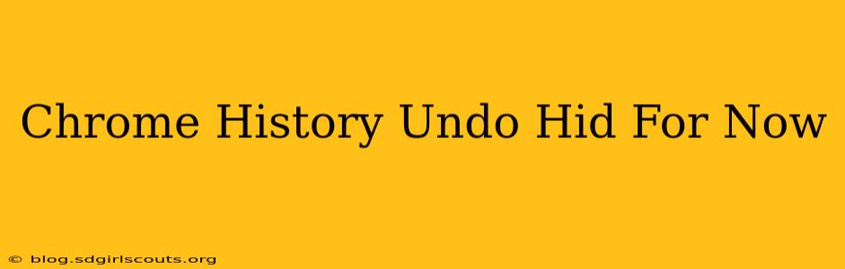 Chrome History Undo Hid For Now