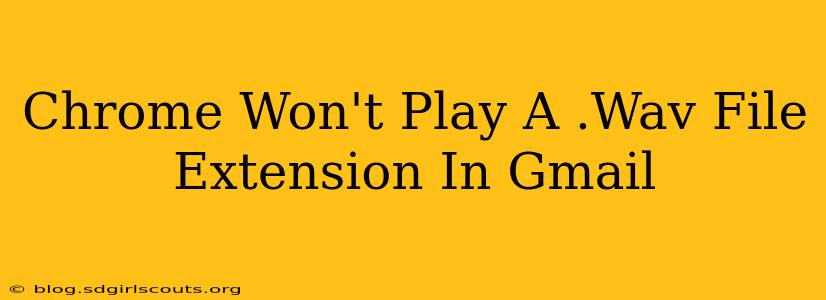 Chrome Won't Play A .Wav File Extension In Gmail