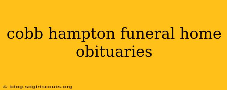 cobb hampton funeral home obituaries