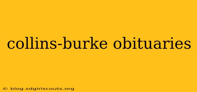 collins-burke obituaries