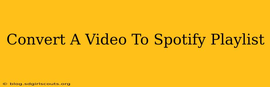 Convert A Video To Spotify Playlist