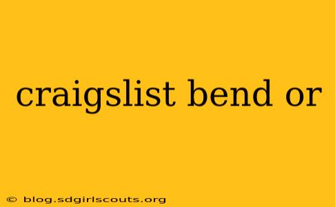 craigslist bend or