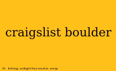 craigslist boulder