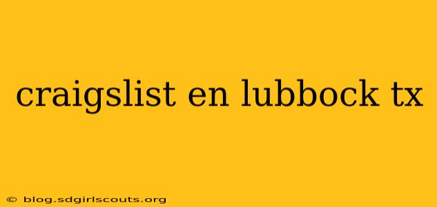 craigslist en lubbock tx