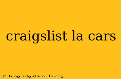 craigslist la cars