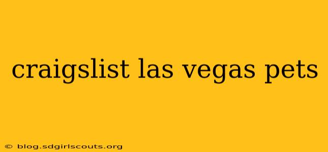 craigslist las vegas pets