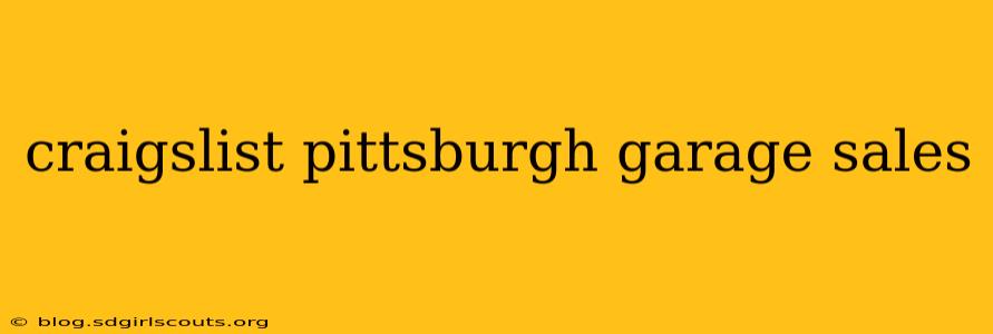 craigslist pittsburgh garage sales
