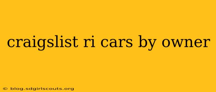 craigslist ri cars by owner