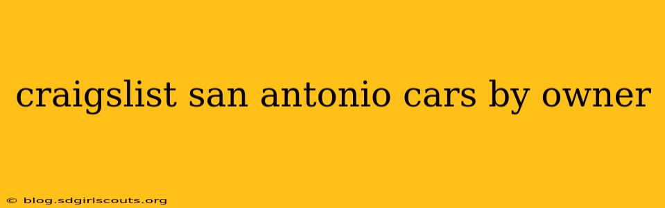 craigslist san antonio cars by owner